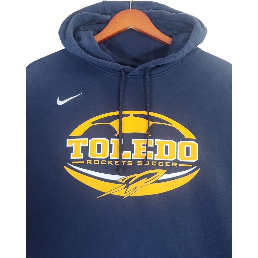 Toledo Rockets Soccer Hoodie Men's 2XL Blue Long Sleeve Sweatshirt Nike